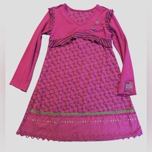 Naartjie Kids Fuschia Pink Cotton Dress XL 7 Yrs